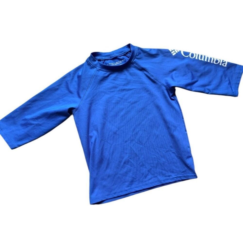 Youth Boys Columbia Omni Shade Sun Protection Rash Guard Swim Shirt Top - Sz XS
